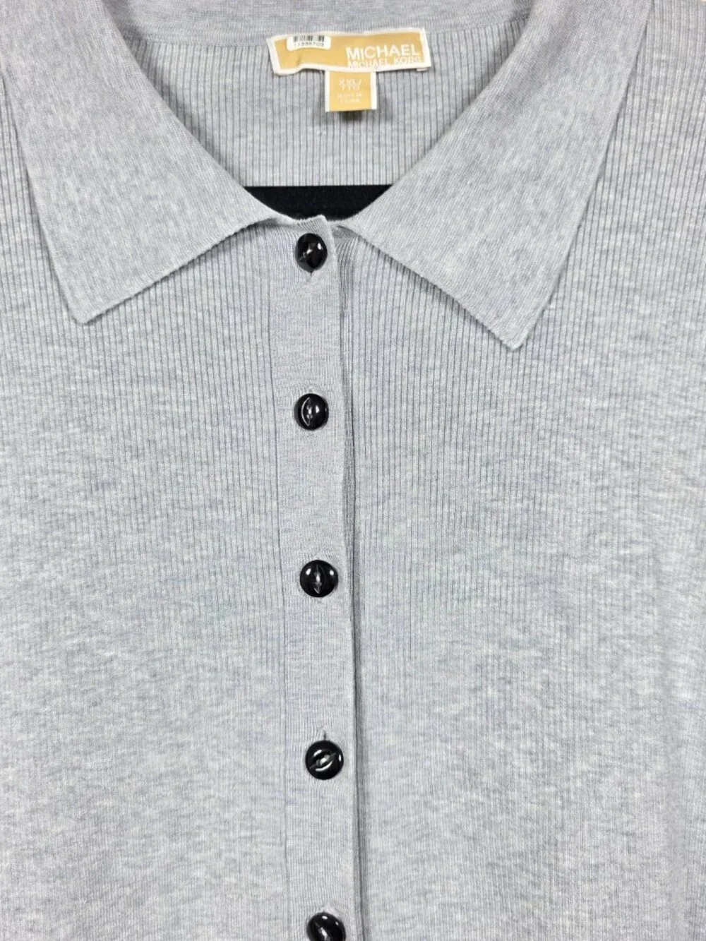 MICHAEL KORS Grey Collared Polo Sweater Size XXL MSRP $295